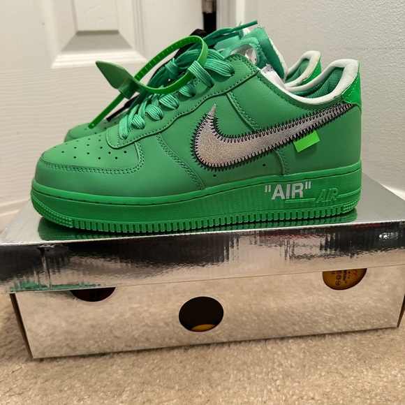 Nike Air Force 1 Off-White Brooklyn Spark Green - Picture 1 of 7